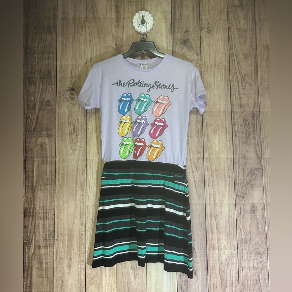 NWT Upcycled Rolling Stones Tshirt dress